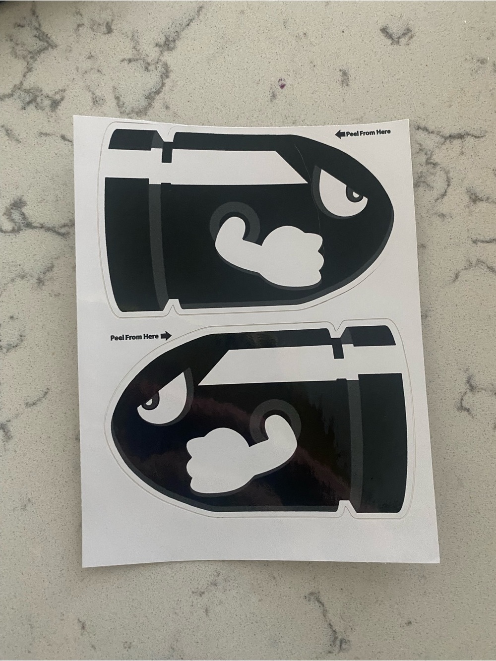 Super Mario Bullet Bill Vinyl Stickers 2